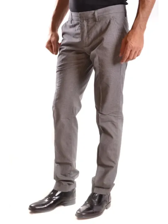 "Dondup Hosen im Sale | Dondup Herren Chino Grau Kariert Baumwolle online kaufen"|Planet-Deluxe