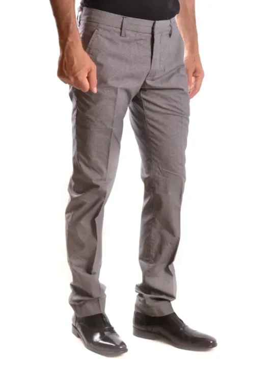 "Dondup Hosen im Sale | Dondup Herren Chino Grau Kariert Baumwolle online kaufen"|Planet-Deluxe