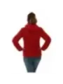 Rote Damen-Pufferjacke mit Kapuze