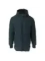 Warme, graue Daunenjacke mit Kapuze