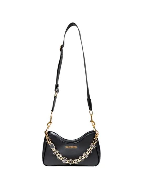 "Love Moschino Einzelstücke & Seltenheiten im Sale | Love Moschino Herbst Winter Schultertasche Schwarz online kaufen"|Planet-Deluxe