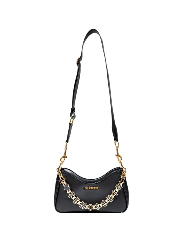 "Love Moschino Einzelstücke & Seltenheiten im Sale | Love Moschino Herbst Winter Schultertasche Schwarz online kaufen"|Planet-Deluxe