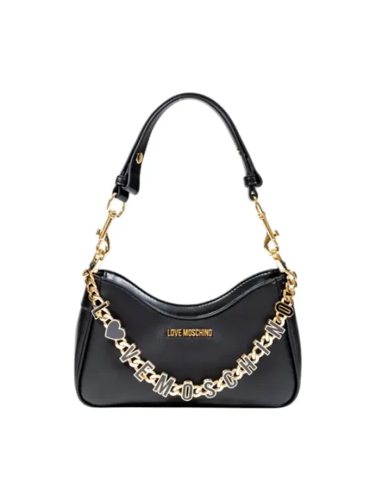 "Love Moschino Einzelstücke & Seltenheiten im Sale | Love Moschino Herbst Winter Schultertasche Schwarz online kaufen"|Planet-Deluxe