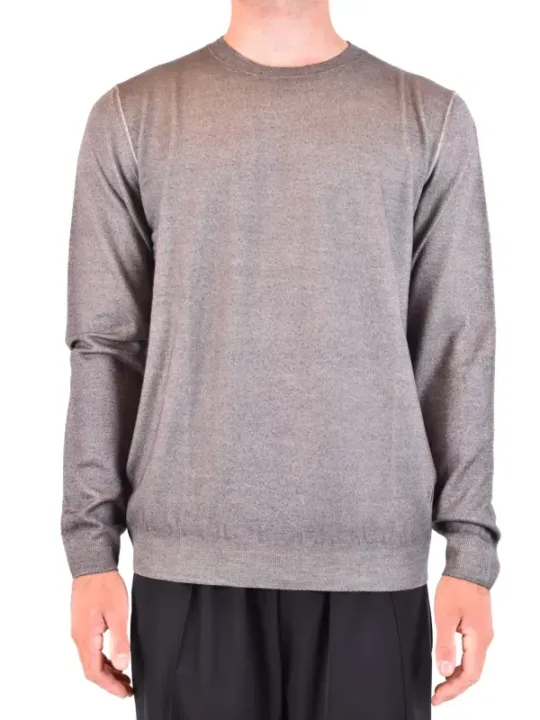 "Dondup Pullover im Sale | Herren Pullover Dondup - Grauer Wollpullover für Herbst/Winter mit Rundhalsausschnitt und langen Ärmeln | Artikelcode: V_23586 online kaufen"|Planet-Deluxe