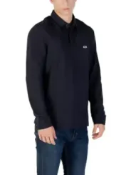 "Armani Exchange Poloshirts im Sale | Armani Exchange Herrenpolo - Langarm-Poloshirt mit Printmuster für Herbst/Winter, Blau online kaufen"|Planet-Deluxe