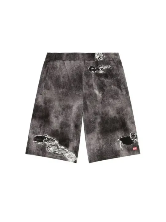 "Diesel Bermudas im Sale | Diesel Herren Bermuda Shorts - Schwarz, Zerrissen und Abgenutzt - 100% Baumwolle für Frühling/Sommer online kaufen"|Planet-Deluxe