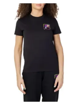 Schwarzes Fila Crewneck T-Shirt