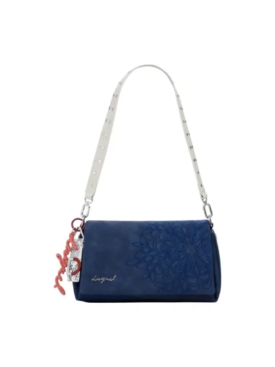 "Desigual Einzelstücke & Seltenheiten im Sale | Desigual Damen Blumenhandtasche Blau Herbst/Winter online kaufen"|Planet-Deluxe