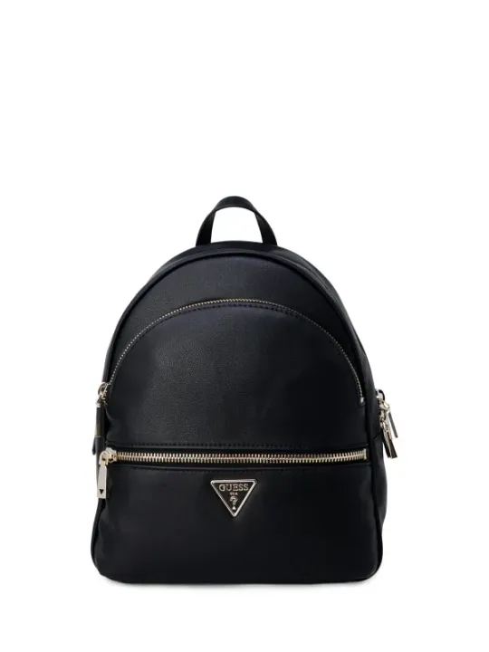 Schwarzer Leder Guess Rucksack stilvoll
