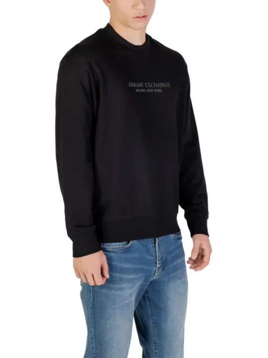"Armani Exchange Sweatshirts im Sale | Armani Exchange Herren Fleece Schwarz Druck Langarm online kaufen"|Planet-Deluxe