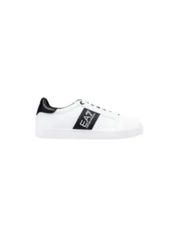 "EA7 Herbst Sneaker für Herren - Weißes Leder, Stilvoll"