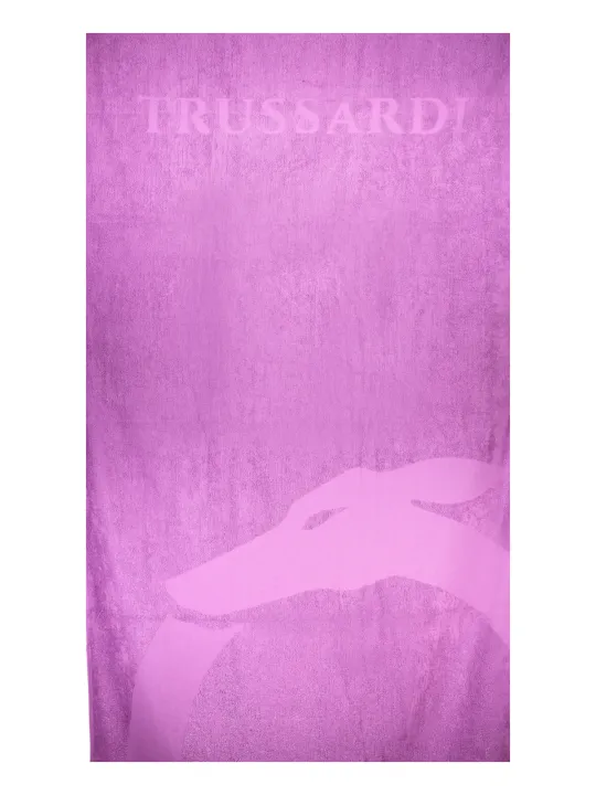 "Trussardi Badeanzüge & Bikinis im Sale | Trussardi Jeans Damen-Strandtuch Lila - Luxuriöses Strandtuch mit Stickerei-Logo, 88x190 cm online kaufen"|Planet-Deluxe