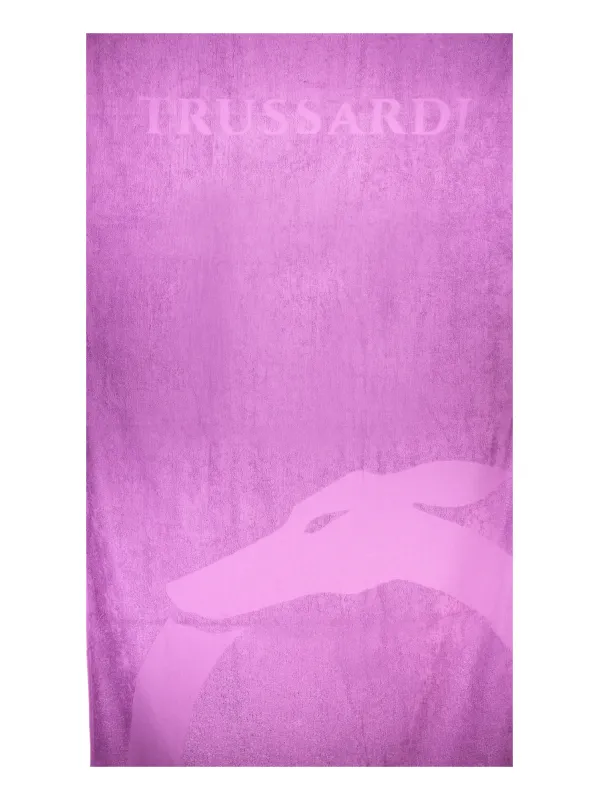 "Trussardi Badeanzüge & Bikinis im Sale | Trussardi Jeans Damen-Strandtuch Lila - Luxuriöses Strandtuch mit Stickerei-Logo, 88x190 cm online kaufen"|Planet-Deluxe
