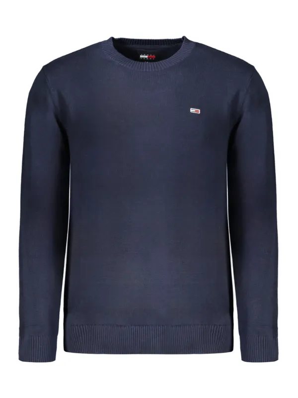 Tommy Hilfiger Herrenpullover Blau - Bio-Baumwolle, Logo