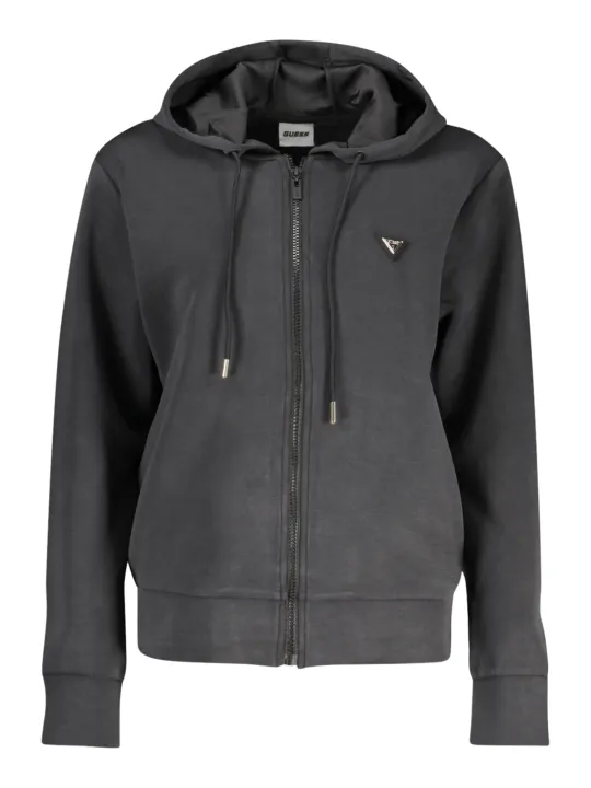 "GUESS JEANS Sweatshirts im Sale | GUESS JEANS DAMEN-SWEATSHIRT MIT ZIP SCHWARZ online kaufen"|Planet-Deluxe