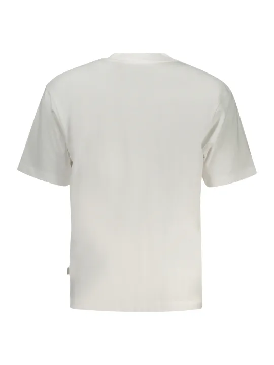 "GUESS JEANS T-Shirts im Sale | GUESS JEANS Herren Kurzarm T-Shirt Weiß – Oversize-Passform, Rundhalsausschnitt, Logo-Stickerei, 50 % Bio-Baumwolle online kaufen"|Planet-Deluxe