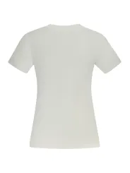 "Calvin Klein T-Shirts im Sale | Calvin Klein Damen Kurzarm-T-Shirt Weiß - Rundhalsausschnitt, Logo-Print, 95% Regenerative Baumwolle online kaufen"|Planet-Deluxe