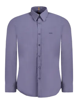 BOSS Herren Langarmhemd Blau – Normale Passform, Stilvoll