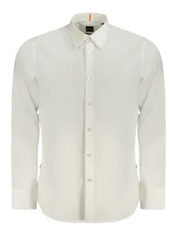 HUGO BOSS Herren Langarmhemd Weiß – Eleganz pur