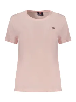 NORWAY 1963 Damen Rosa T-Shirt mit Logo und Rundhalsausschnitt