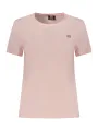 "NORWAY 1963 T-Shirts im Sale | NORWAY 1963 Damen Kurzarm T-Shirt Rosa mit Rundhalsausschnitt und Logo-Stickerei online kaufen"|Planet-Deluxe