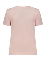 "NORWAY 1963 T-Shirts im Sale | NORWAY 1963 Damen Kurzarm T-Shirt Rosa mit Rundhalsausschnitt und Logo-Stickerei online kaufen"|Planet-Deluxe