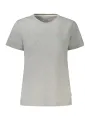 "GUESS JEANS T-Shirts im Sale | GUESS JEANS Damen Kurzarm T-Shirt Grau – Rundhalsausschnitt, Logo-Print, Bio-Baumwolle online kaufen"|Planet-Deluxe