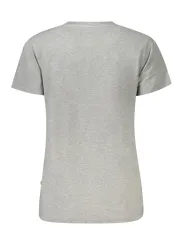 "GUESS JEANS T-Shirts im Sale | GUESS JEANS Damen Kurzarm T-Shirt Grau – Rundhalsausschnitt, Logo-Print, Bio-Baumwolle online kaufen"|Planet-Deluxe