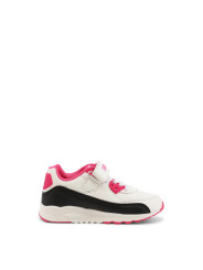 Weißes Kinder-Sneaker mit pinken Akzenten