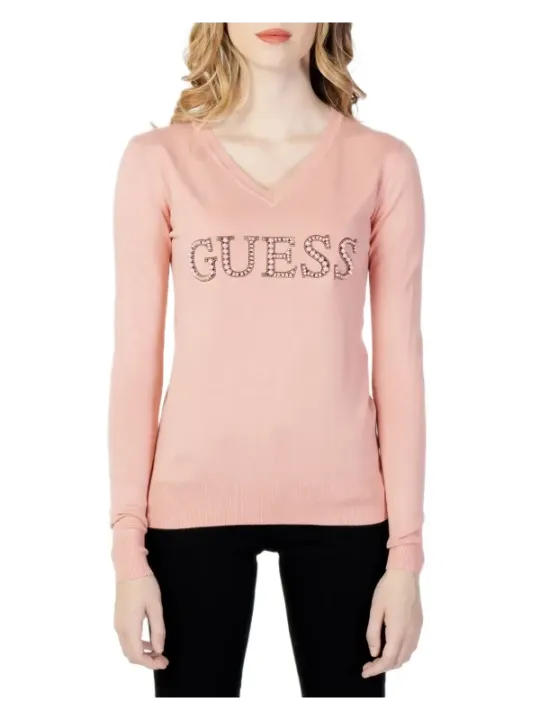 Rosa Guess Strass Langarm