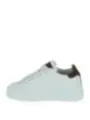 Weiße Leder-Sneaker mit Plattform.