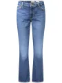 "GUESS JEANS Jeans im Sale | GUESS JEANS Damen Straight Fit Jeans Blau - Mittlere Leibhöhe, 5-Pocket-Design, Knopf- und Reißverschluss, Logo-Detail online kaufen"|Planet-Deluxe