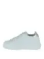 Weiße Leder-Sneaker mit klobiger Sohle
