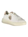 "Blauer Sneakers im Sale | Blauer Damen Sportschuhe Weiß - Sneaker mit Schnürsenkel, Kontrastierenden Bronze-Details, Herausnehmbarem Fußbett und Logo-A online kaufen"|Planet-Deluxe