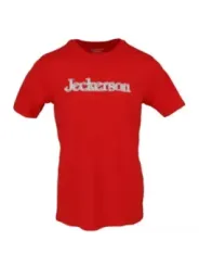 Rotes Jeckerson T-Shirt flach gelegt