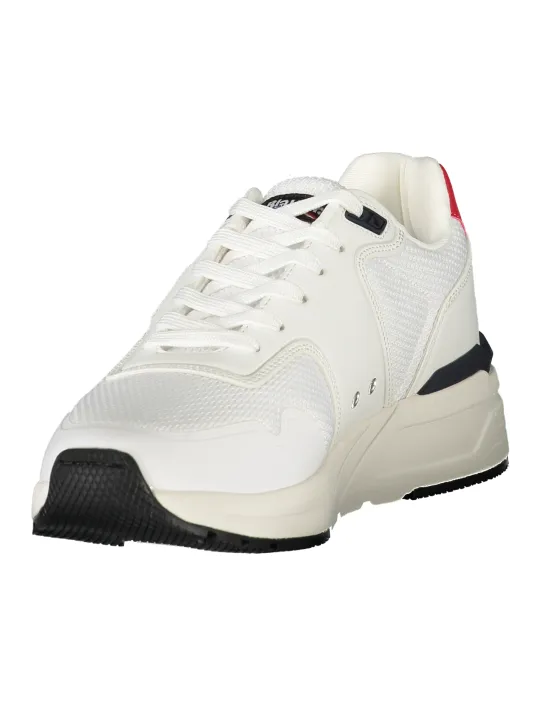 "Blauer Sneakers im Sale | Blauer Herren Sportschuhe Weiß - Schnürschuhe mit Kontrastdetails, Applikationen und Logo online kaufen"|Planet-Deluxe