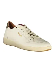 "Blauer Sneakers im Sale | Blauer Herren Sportschuhe Weiß - Schnürschuhe mit Kontrastdetails in Grün, Herausnehmbare Einlegesohle, Print & Logo online kaufen"|Planet-Deluxe