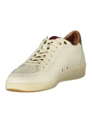 "Blauer Sneakers im Sale | Blauer Herren Sportschuhe Weiß - Schnürschuhe mit Kontrastdetails in Grün, Herausnehmbare Einlegesohle, Print & Logo online kaufen"|Planet-Deluxe