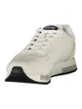 "Blauer Sneakers im Sale | Blauer Herren Sportschuhe Weiß - Schnürsneaker mit Kontrastreichen Details, Herausnehmbarer Einlegesohle und Logo-Print online kaufen"|Planet-Deluxe
