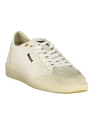 "Blauer Sneakers im Sale | Blauer Herren Sportschuhe Weiß - Schnürschuhe mit Kontrastdetails, Herausnehmbarer Einlegesohle und Logo-Print online kaufen"|Planet-Deluxe