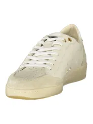 "Blauer Sneakers im Sale | Blauer Herren Sportschuhe Weiß - Schnürschuhe mit Kontrastdetails, Herausnehmbarer Einlegesohle und Logo-Print online kaufen"|Planet-Deluxe