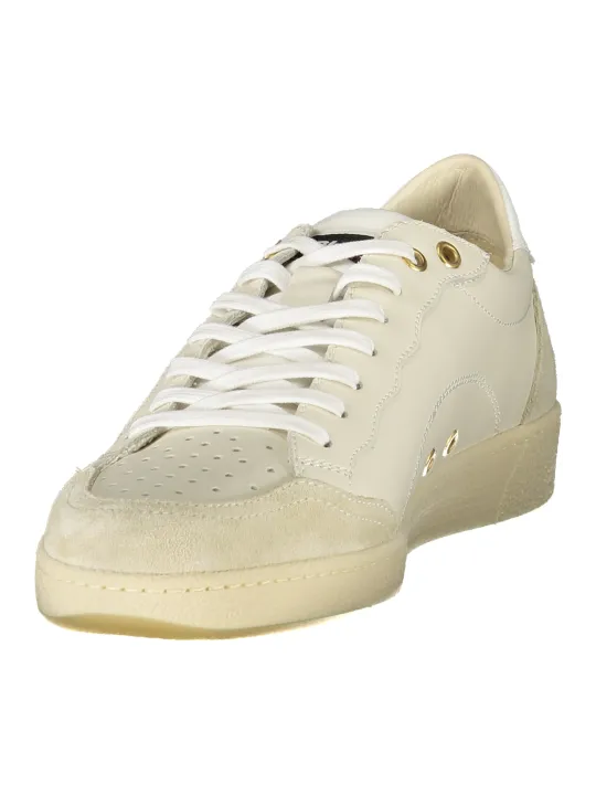 "Blauer Sneakers im Sale | Blauer Herren Sportschuhe Weiß - Schnürschuhe mit Kontrastdetails, Herausnehmbarer Einlegesohle und Logo-Print online kaufen"|Planet-Deluxe