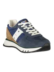 "Blauer Sneakers im Sale | Blauer Herren Sportschuhe Blau - Sportlicher Sneaker mit Kontrastdetails und Logo-Applikation online kaufen"|Planet-Deluxe