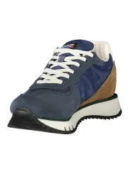 "Blauer Sneakers im Sale | Blauer Herren Sportschuhe Blau - Sportlicher Sneaker mit Kontrastdetails und Logo-Applikation online kaufen"|Planet-Deluxe