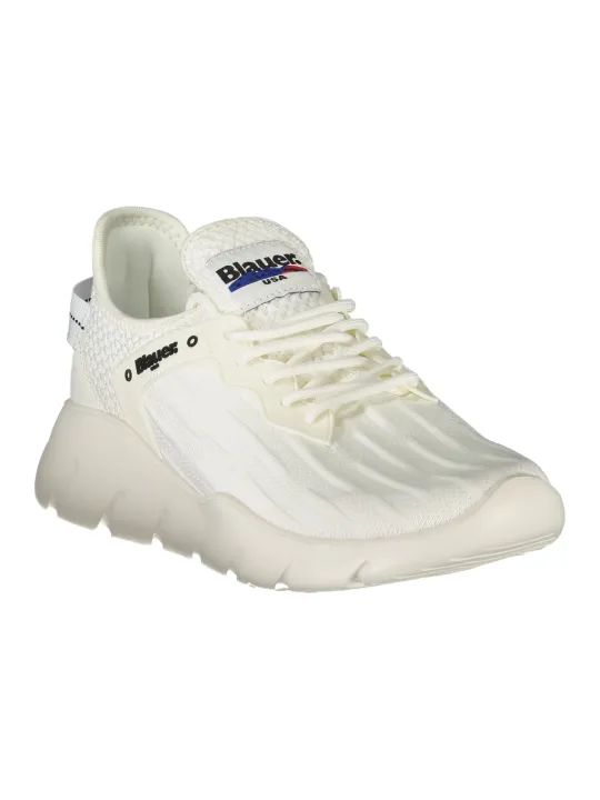 "Blauer Sneakers im Sale | Kontrast Sneaker Blauer S5HULETT01KNI BIWHI online kaufen"|Planet-Deluxe