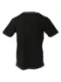 Schwarzes T-Shirt mit grünen Nähten