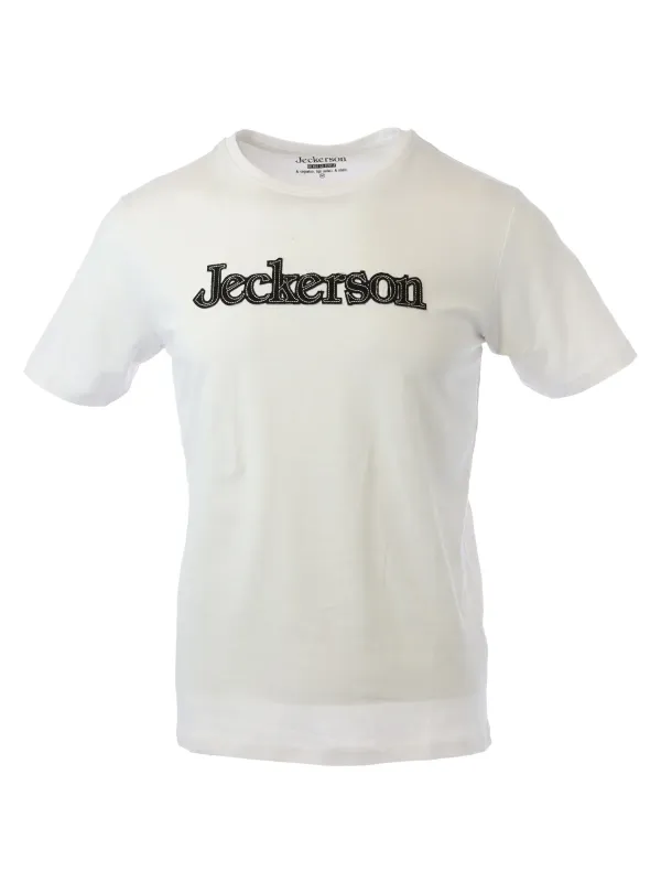 Elfenbeinweisses Baumwoll-T-Shirt lockerer Schnitt