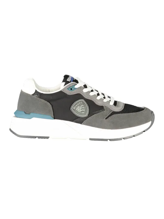 "Blauer Sneakers im Sale | Kontrast-Sneaker Blauer mit Logo und Schnürsenkel online kaufen"|Planet-Deluxe