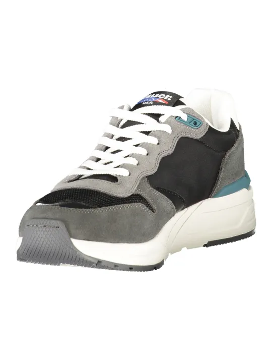 "Blauer Sneakers im Sale | Kontrast-Sneaker Blauer mit Logo und Schnürsenkel online kaufen"|Planet-Deluxe