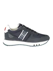 "Blauer Sneakers im Sale | Blauer Kontrast-Sneaker mit Print und Logo online kaufen"|Planet-Deluxe